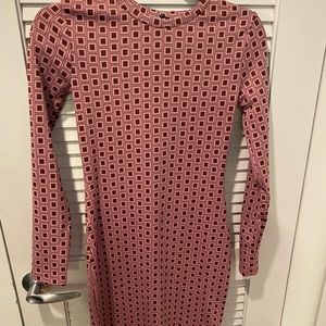 Zara 70s inspired long sleeve mini dress